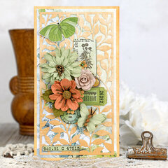 Mini Slimline Floral Birthday Card