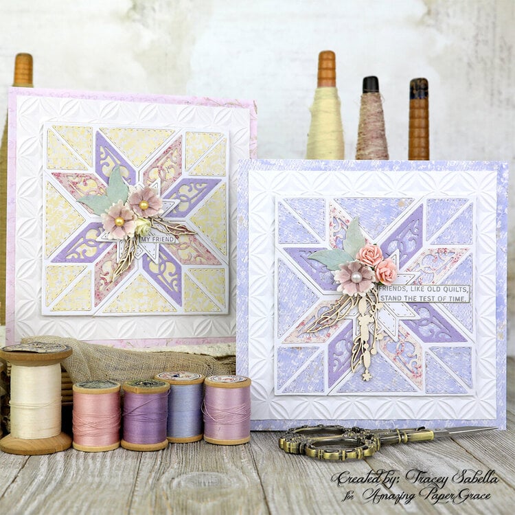 Quilted Cards Two Ways