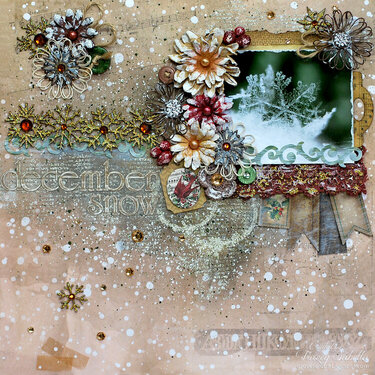 "December Snow" for Leaky Shed Studio / BoBunny Product Swap