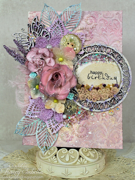 Floral Birthday Card ~ DT for Leaky Shed Studio