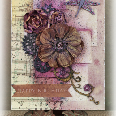 Girlie Grunge Birthday Card ~ DT for Leaky Shed Studio