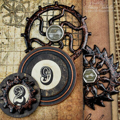 Grungy Steampunk Card for Leaky Shed Studio