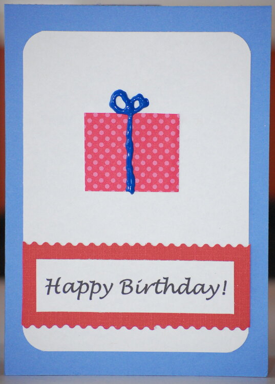 Simple present birthday card