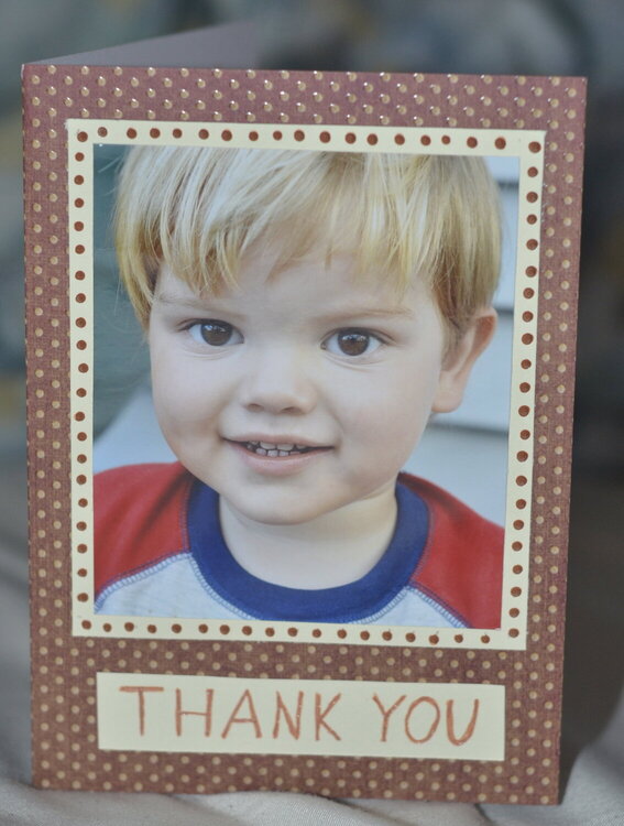 Thank You little boy card