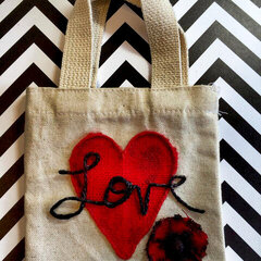 simple valentine bag (Canvas Corp and Tattered Angels)