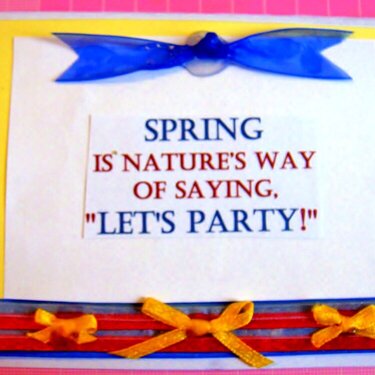 Spring: Let&#039;s party!