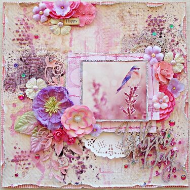 Another Layout using Pinks and Purples
