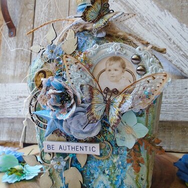 Be Authenic Mixed Media Bottle