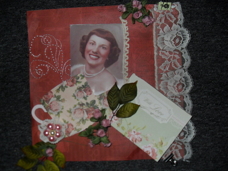 February Vintage Layout(I think) for a swap with Martica