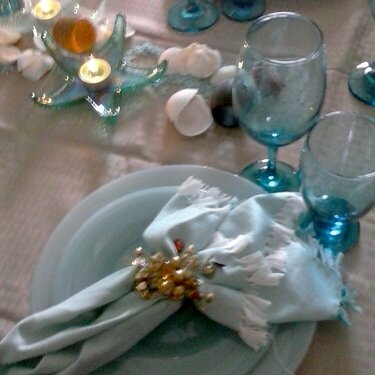 Seashells and Summer Tablescape