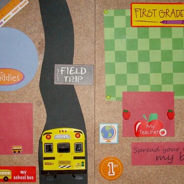 First Grade Scrapbook Layout