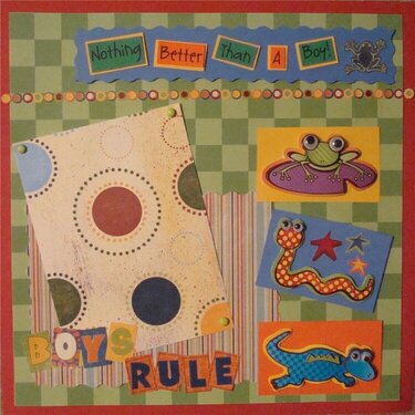 Boys Rule Scrapbook Page