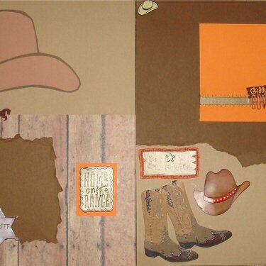 Cowboy Scrapbook Layout