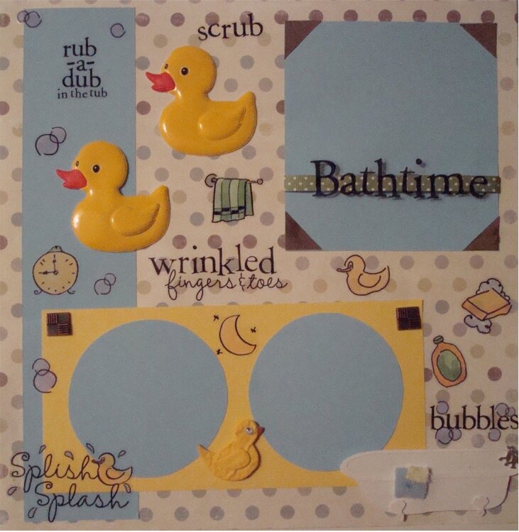 Buble Bath Scrapbook Page