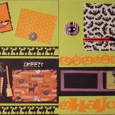 Halloween Scrapbook Layout