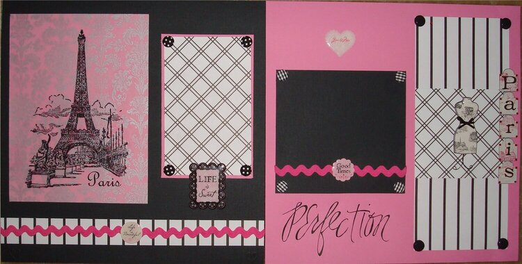 Paris Scrapbook Layout