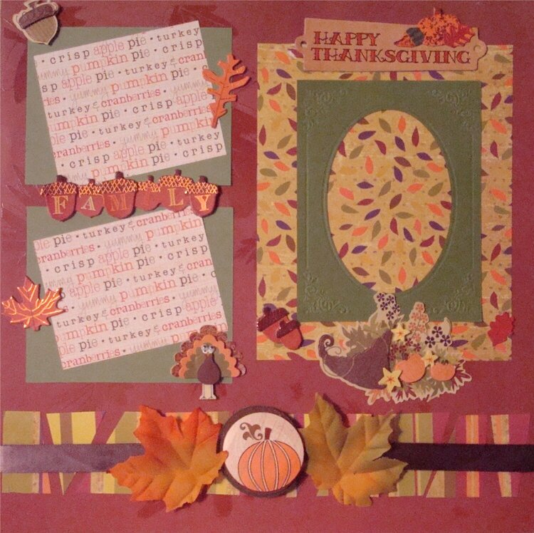 Thanksgiving Scrapbook Page