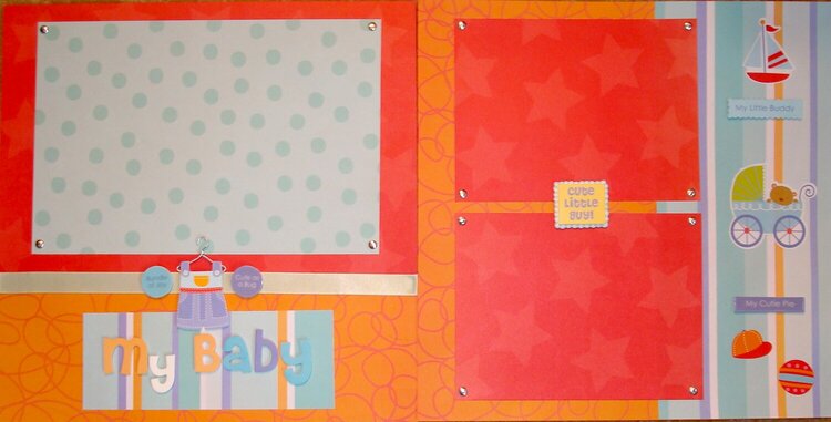 My Baby Boy Scrapbook Layout