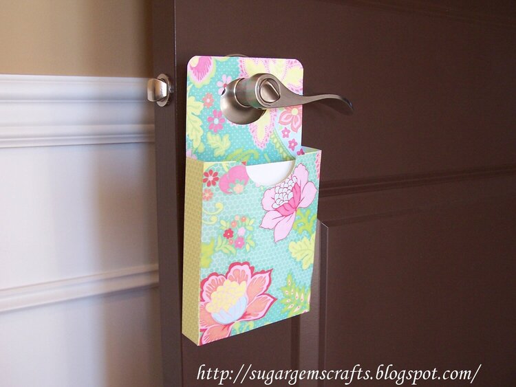 Door hanger sized for a greeting card