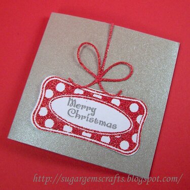 Mini Christmas Card using My Thoughts Exactly Tag and SVG