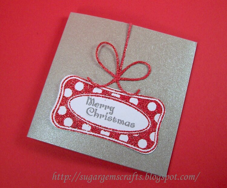 Mini Christmas Card using My Thoughts Exactly Tag and SVG