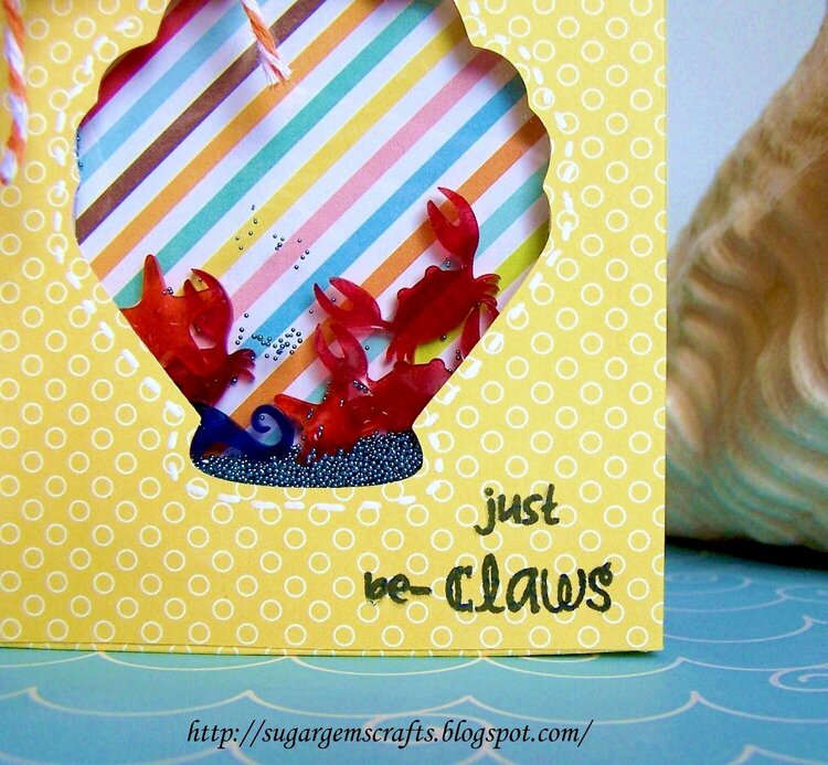 Shaker card &quot;Just be-CLAWS&quot;