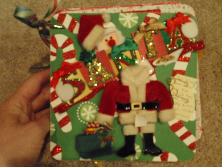 Christmas gift card scrapbook for grandma!My first scrapbook finished