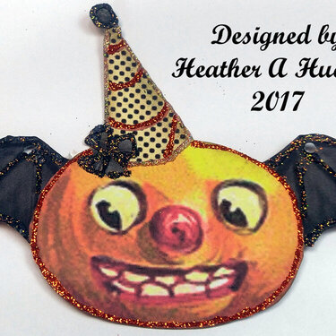 Batty Pumpkin Halloween Ornament