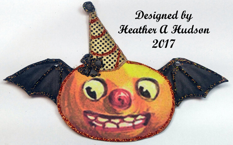 Batty Pumpkin Halloween Ornament