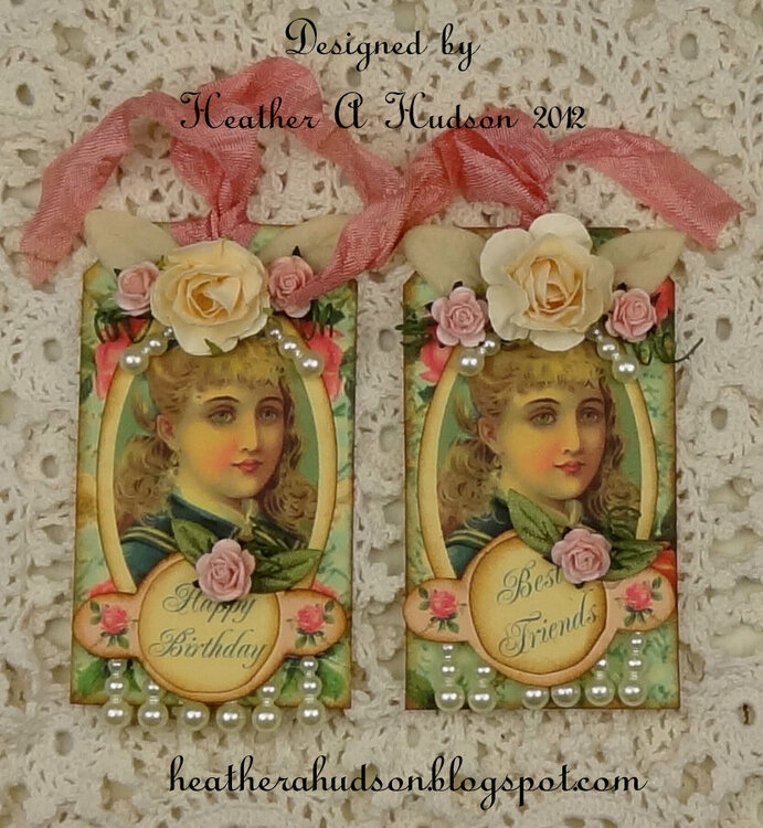 Vintage Girl Tags