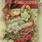 Vintage Christmas Mitten Ornament/ Card Front Close up