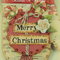Vintage Christmas Mitten Ornament/ Card Back Close up