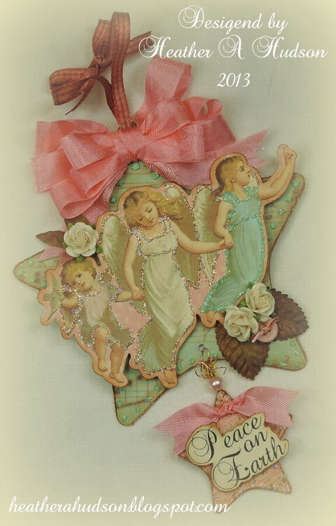Vintage Angel Christmas Ornament Collage Sheet