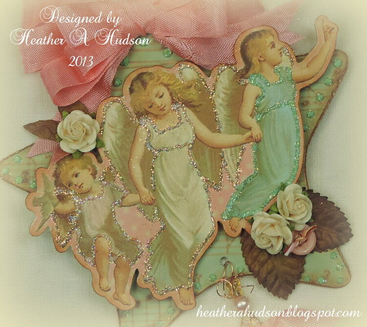 Vintage Angel Christmas Ornament Collage Sheet