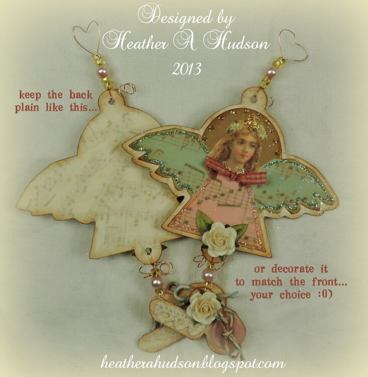 Vintage Shabby Chic Victorian Christmas Angel Ornaments