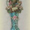 Victorian Ladies Christmas  Blue Boot Ornament