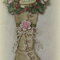 Victorian Ladies Christmas Cream Boot Ornament