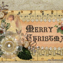 Vintage Shabby Chic Christmas Envelope