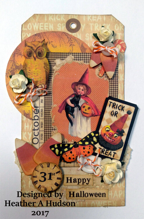 Vintage Inspired Halloween Tag