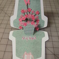 Surprise Flower Pot pop-up card by TeaPapers.com