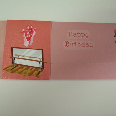 Animated Ballet Dancer Birthday card by TeaPapers.com