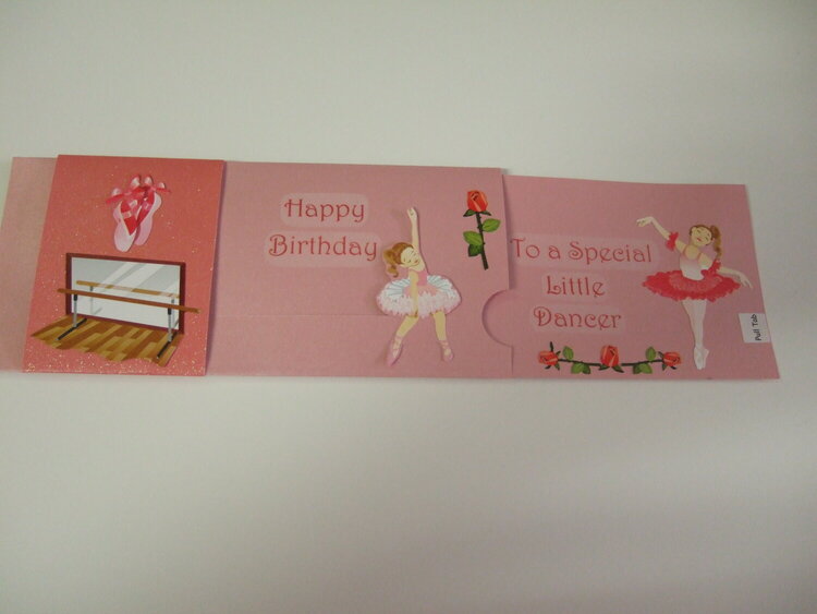 Animated Ballet Dancer Birthday card by TeaPapers.com