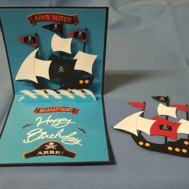 A pirate&#039;s life for me pop-up card by TeaPapers.com