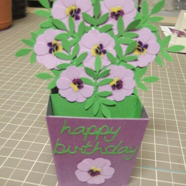 Blooming flowers pop-up card by TeaPapers.com