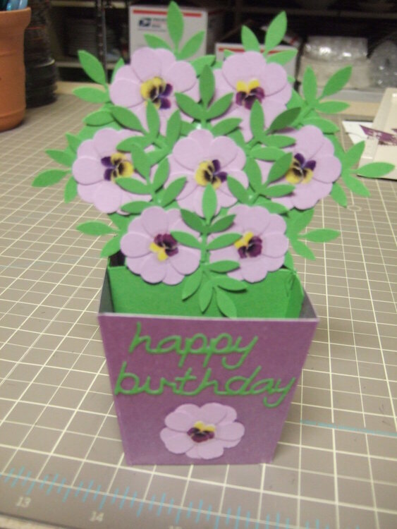 Blooming flowers pop-up card by TeaPapers.com