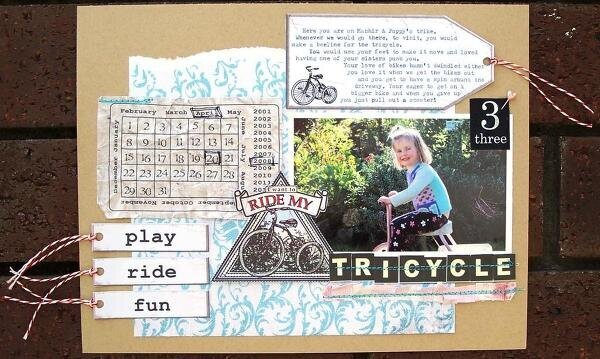 Tricycle *Birds, Blooms and Bikes Digital Kit*