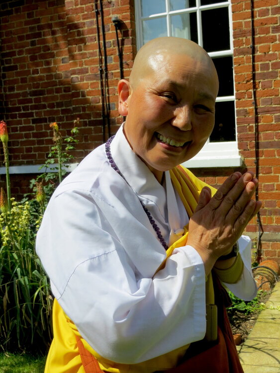 Happy Buddhist monk