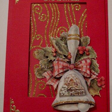 Christmas Card - Bell in Window Card