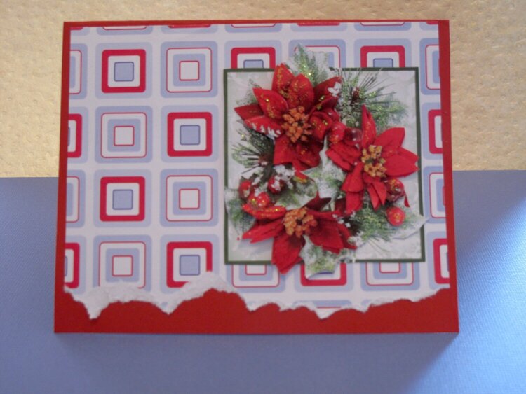 3D Christmas (pointsettia) Card