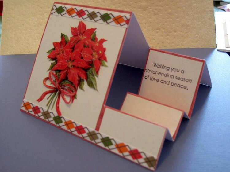 3D Christmas tri-fold card